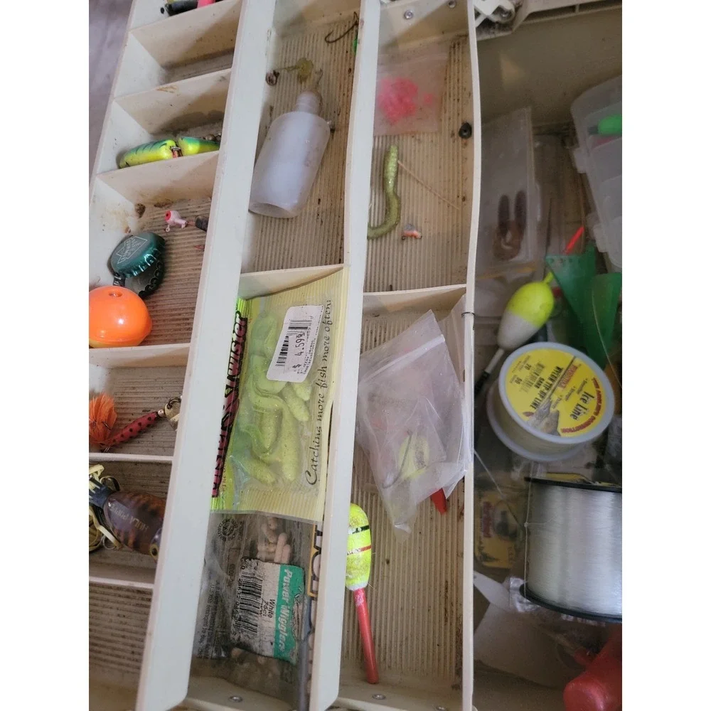 Plano Tackle Box FULL of Fishing Lures & Gear Lot  Sold‎ As Found